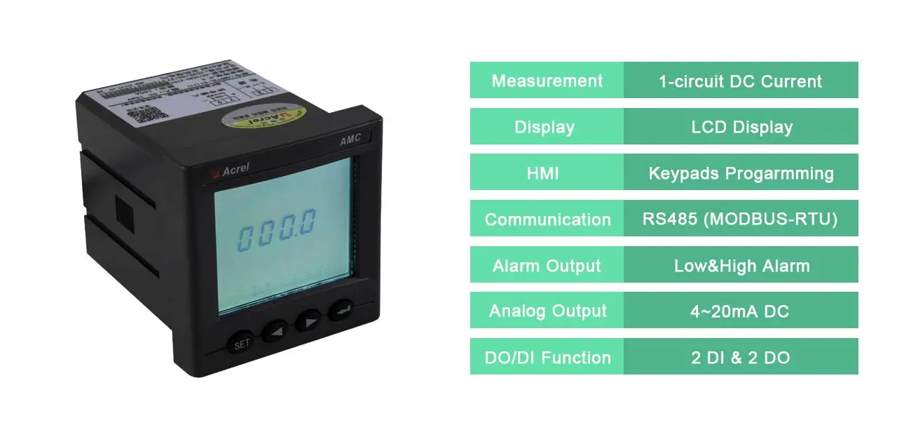 AMC72-DI Dc Current Ammeter